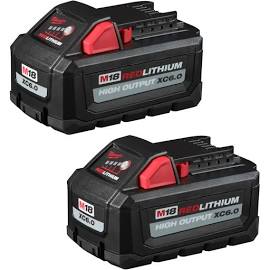 48-11-1862 Milwaukee M18 Red Lithium High Output XC6.0 (2 Pack)