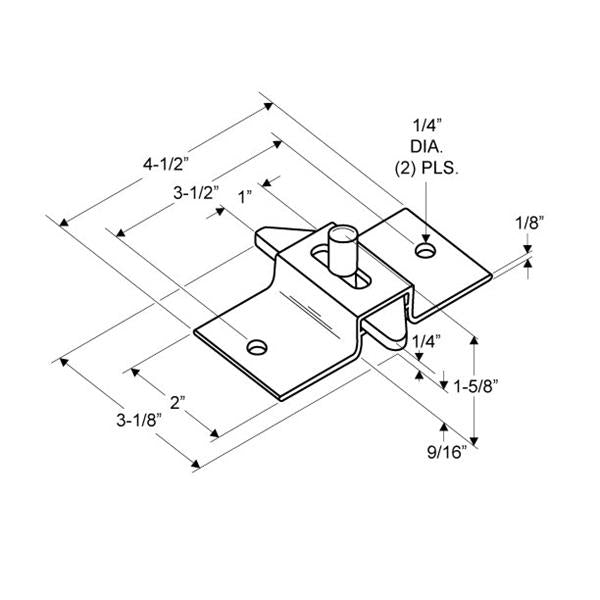 #4988 Jacknob Latch Slide Angle Bar