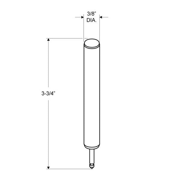 98544 Hinge Pin 3/8" #15 Steel, Zink PLTD