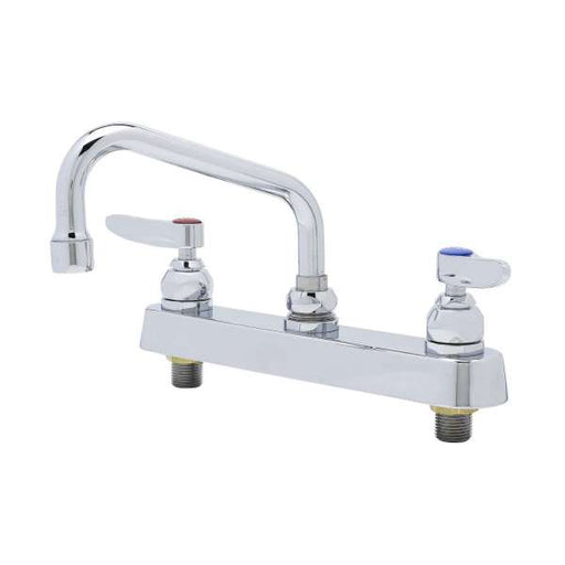 B-1120 T&S Workboard Faucet, Deck Mount, 8" Centers, 6" Swing Nozzle, Lever Handles