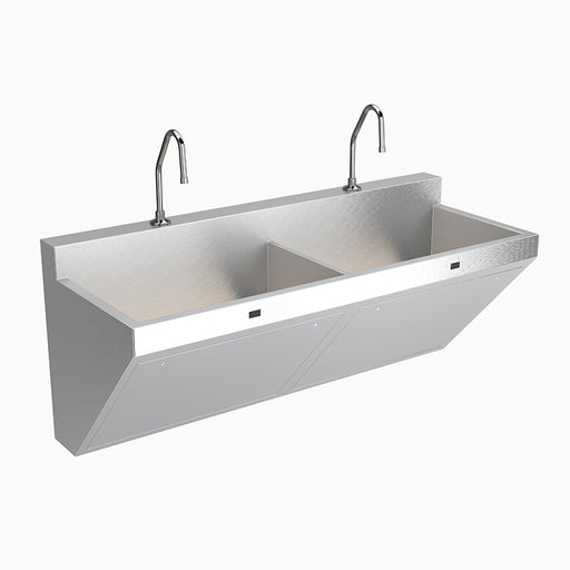 Two Station Stainless Steel Scrub Sink ESS-2200