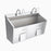 Deluxe Two Station Stainless Steel Scrub Sink ESS-3200