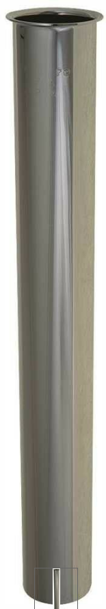 1-1/2"x12" 17 Gauge, C.P. Flanged Tailpiece