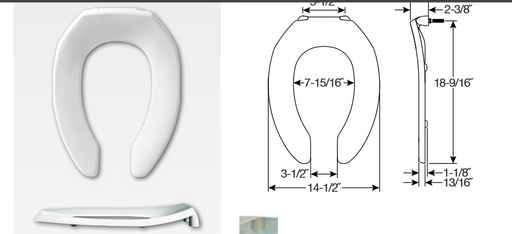 1955CT Bemis Elongated Toilet Seat